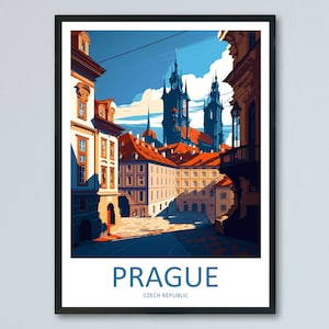 Prague Travel Print Wall Art Prague Wall Hanging Home Décor Prague Gift Art Lovers Czech Republic Art Lover Gift Prague Art Decor