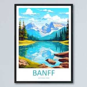 Banff National Park Travel Print Wall Art Banff Wall Hanging Home Décor Banff Gift Art Lovers Canada Art Lover Gift