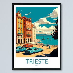 Trieste Travel Print Wall Art Trieste Wall Hanging Home Décor Trieste Gift Art Lovers Italy Art Lover Gift Trieste Print Trieste Italy Art