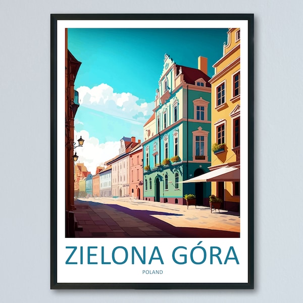 Zielona Góra Travel Print Wall Art Zielona Góra Wall Hanging Home Décor Zielona Góra Gift Art Lovers Poland Art Lover Gift Zielona Góra