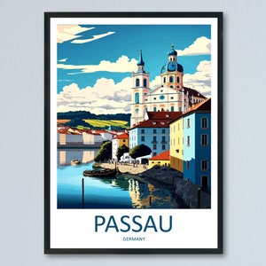 Passau Travel Print Wall Art Passau Wall Hanging Home Décor Passau Gift Art Lovers Germany Art Lover Gift Passau Art Travel Gift Passau