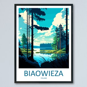 Białowieża Travel Print Wall Art Białowieża Wall Hanging Home Décor Białowieża Gift Art Lovers Poland Art Lover Gift Białowieża Travel Art