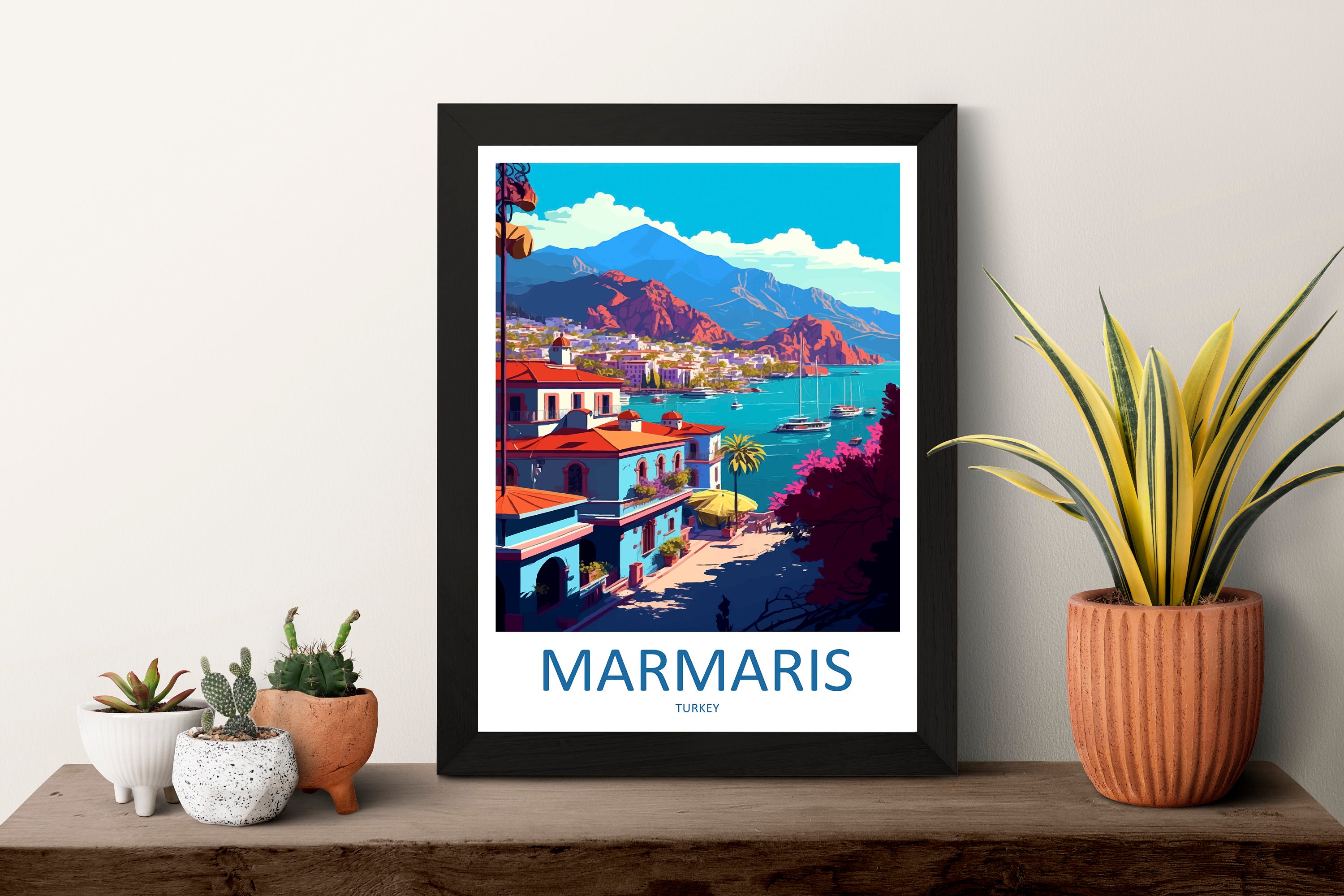 Marmaris Travel Print Wall Art Marmaris Wall Hanging Home 