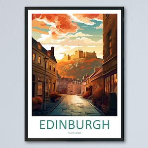 Edinburgh Cityscape Print Edinburgh Home Decor European City Art Print Edinburgh Wall Art Scotland Enthusiast Gift Wall Hanging Edinburgh