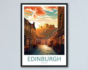 Edinburgh Cityscape Print Edinburgh Home Decor European City Art Print Edinburgh Wall Art Scotland Enthusiast Gift Wall Hanging Edinburgh
