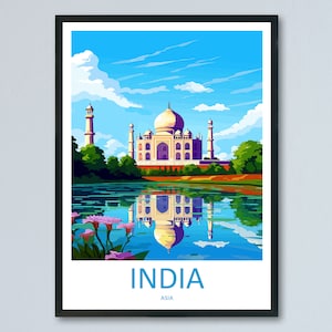 Taj Mahal Agro Travel Print Wall Art Taj Mahal Agro Wall Hanging Home Décor Taj Mahal Agro Gift Art Lovers India Art Lover Gift Wall Décor