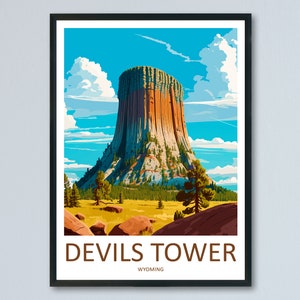 Devils Tower Print Devils Tower Home Décor Wyoming Art Print Devils Tower Wall Print For Wyoming Gift Wall Hanging Devils Tower Home Decor