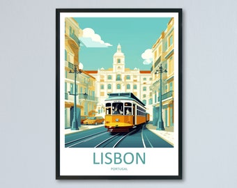 Lisbon Travel Print Wall Art Lisbon Wall Hanging Home Décor Lisbon Gift Art Lovers Portugal Art Lover Gift Lisbon Wall Décor Lisbon Tram Art