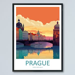 Prague Travel Print Wall Art Prague Wall Hanging Home Décor Prague Gift Art Lovers Czech Republic Art Lover Gift Prague Art Decor