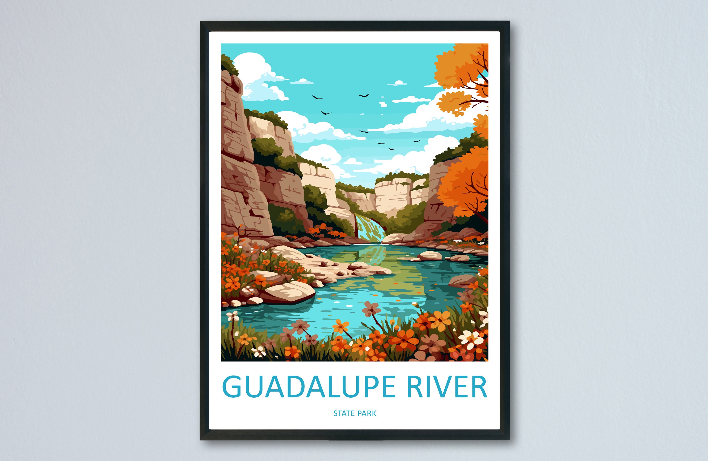 Guadalupe River State Park Travel Print Wall Art Guadalupe