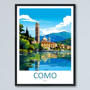 Comer See Reise Print Wand Kunst Comer See Italien Wandbehang Dekoration Comer See Geschenk Kunstliebhaber Wand Kunst Como See Italien Kunst