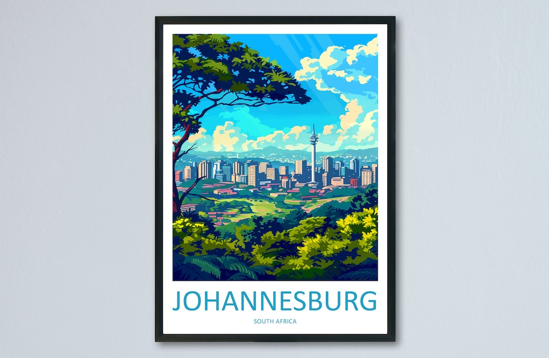 Johannesburg Travel Print Wall Art Johannesburg Wall Hanging Home Décor