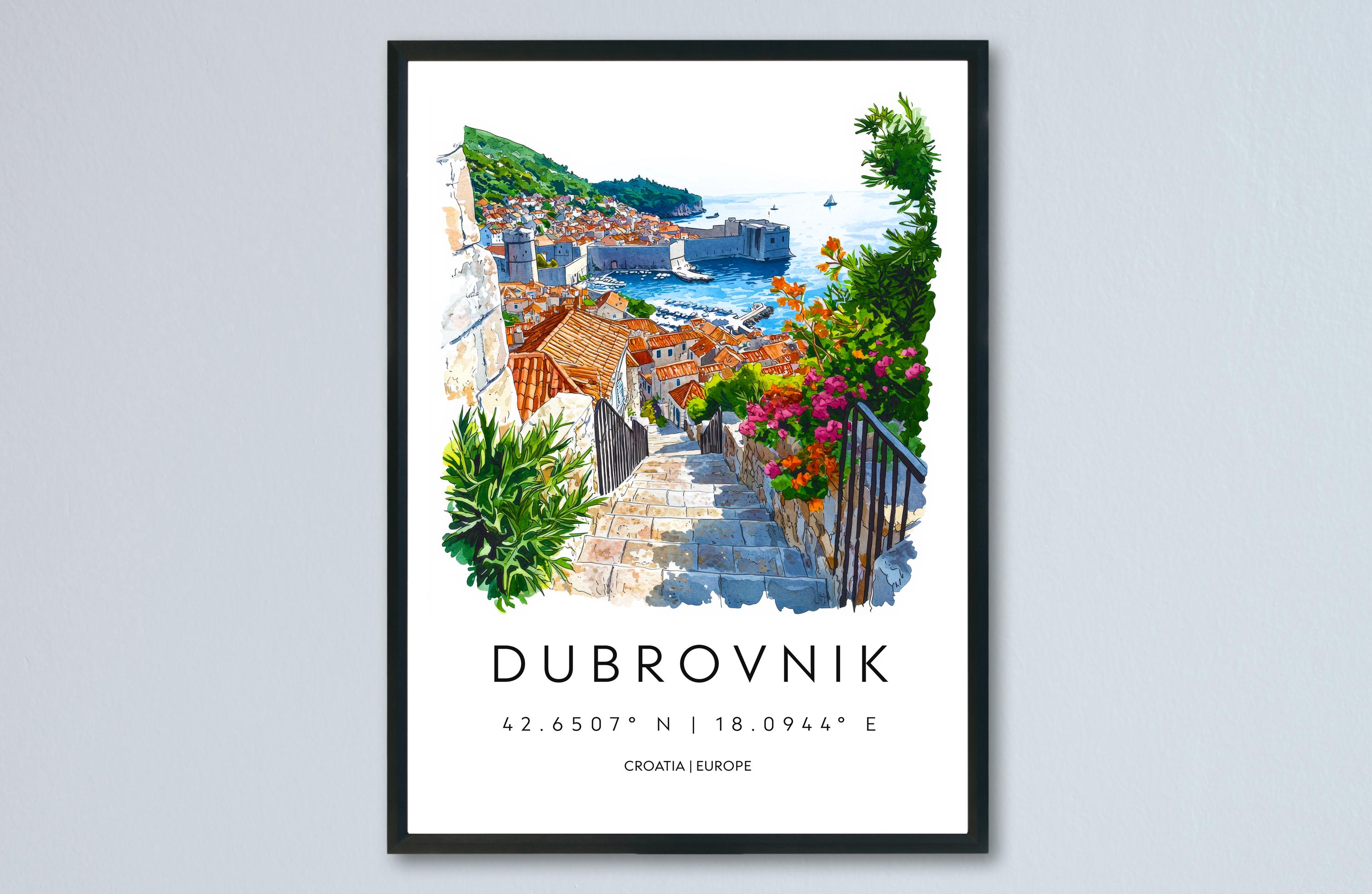 Dubrovnik Watercolor - Etsy