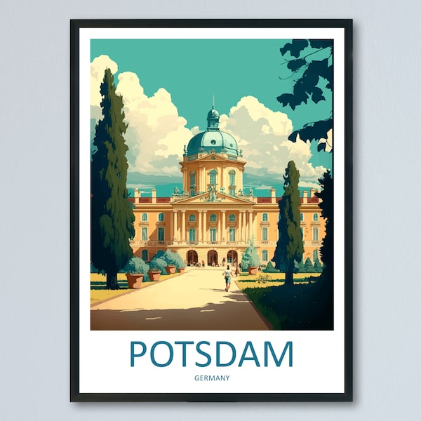 Potsdam Reise Print Wandkunst Potsdam Wandbehang Home Dekor Potsdam Geschenk Kunstliebhaber Deutschland Kunstliebhaber Geschenk Potsdam Wanddeko Print Geschenk