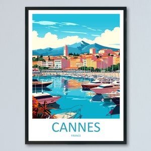 Cannes Travel Print Wall Art Cannes Wall Hanging Home Décor Cannes Gift Art Lovers France Art Lover Gift Cannes Print France Artwork