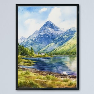 Ben Nevis Watercolor Poster Wall Art Ben Nevis Wall Hanging Home Décor Ben Nevis Gift Art Lovers Scotland Wall Art