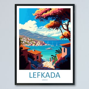 Lefkada Travel Print Wall Art Lefkada Greece Wall Hanging Home Decoration Lefkada Gift Art Lovers Wall Art Print Lefkada Greece Wall Art