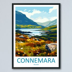 Connemara Travel Print Wall Art Connemara Wall Hanging Home Decoration Connemara Gift Art Lovers Wall Art Print Art Connemara Ireland Print
