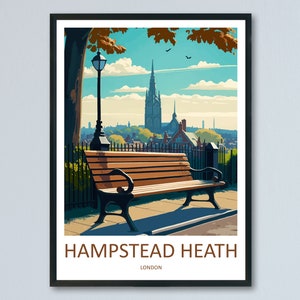 Hampstead Heath Print Hampstead Heath Home Decor Landscape Art Print Hampstead Heath Wall Art for London Enthusiast Gift Wall Hanging Poster