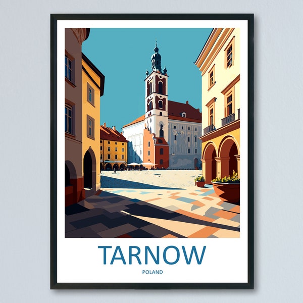 Tarnow Travel Print Wall Art Tarnow Wall Hanging Home Décor Tarnow Gift Art Lovers Poland Art Lover Gift Tarnow Travel Wall Art