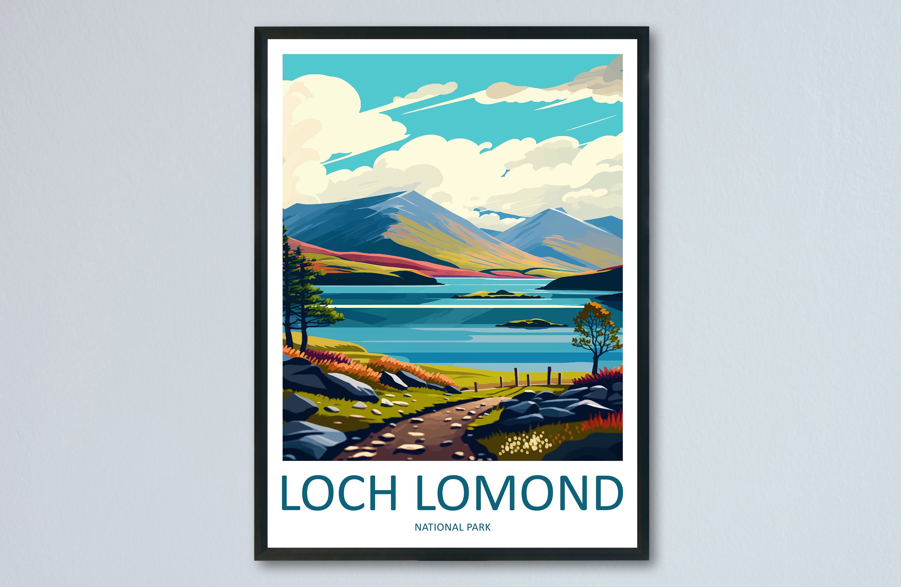 4x4 Original Artwork, Mini Canvas Acrylic Landscape Painting, Stretched  Canvas, Scottish Landscape, Loch Lomond, Scottish Art, Scotland 