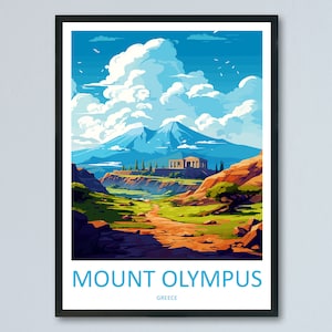 Mount Olympus Travel Print Wall Art Mount Olympus Greece Wall Hanging Home Decoration Mount Olympus Gift Art Lovers Wall Art Print