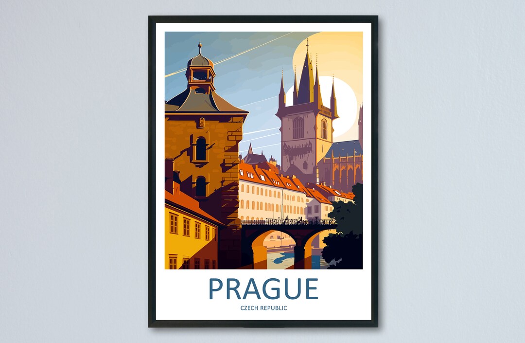 Prague Travel Print Wall Art Prague Wall Hanging Home Décor Etsy