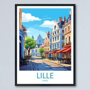 Lille Travel Print Wall Art Lille Wall Hanging Home Décor Lille Gift Art Lovers France Art Lover Gift Lille Print
