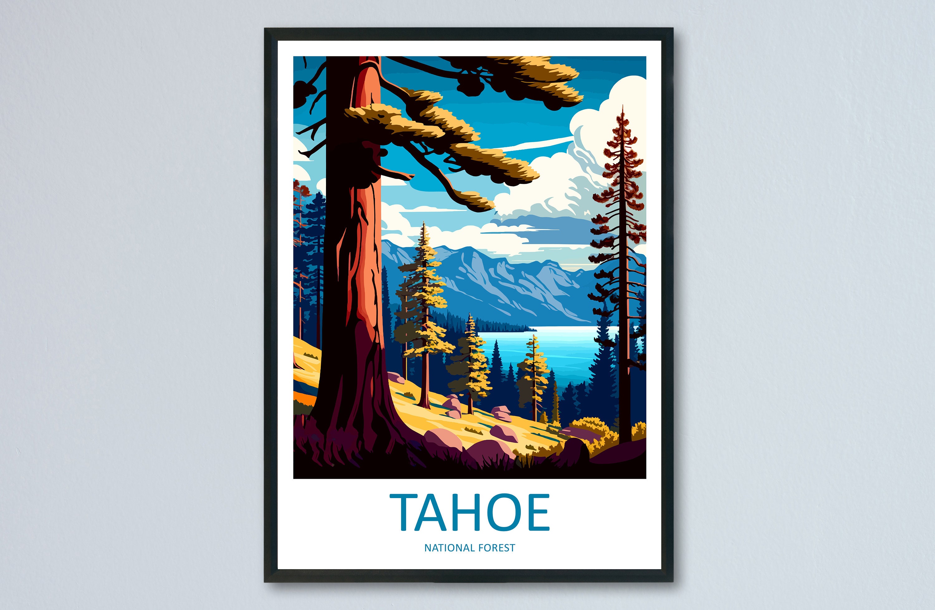 Society6 ケース Over mountains by Efi Tolia Tahoe National Forest Travel Print Wall Art Tahoe National