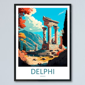 Delphi Travel Print Wall Art Delphi Greece Wall Hanging Home Decoration Delphi Gift Art Lovers Wall Art Print Delphi Wall Décor Greece Print