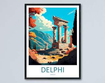 Delphi Travel Print Wall Art Delphi Greece Wall Hanging Home Decoration Delphi Gift Art Lovers Wall Art Print Delphi Wall Décor Greece Print