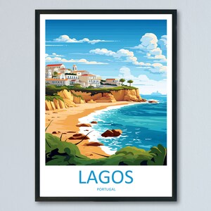 Lagos Travel Print Wall Art Lagos Wall Hanging Home Décor Lagos Gift Art Lovers Portugal Art Lover Gift Lagos Poster