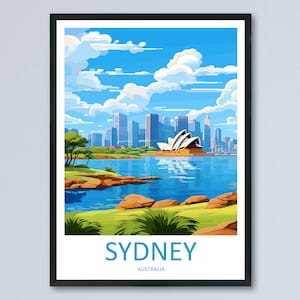 Sydney Opera House Travel Print Wall Art Sydney Opera House Wall Hanging Home Décor Sydney Gift Art Lovers Wall Art Australia Poster Decor