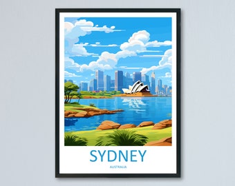 Sydney Opera House Travel Print Wall Art Sydney Opera House Wall Hanging Home Décor Sydney Gift Art Lovers Wall Art Australia Poster Decor