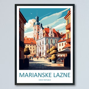 Mariánské Lázně Travel Print Wall Art Mariánské Lázně Wall Hanging Home Décor Mariánské Lázně Gift Art Lovers Czech Republic Art Lover Gift