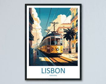 Lisbon Travel Print Wall Art Lisbon Wall Hanging Home Décor Lisbon Gift Art Lovers Portugal Art Lover Gift Lisbon Wall Décor Lisbon Tram Art