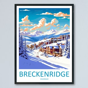 Breckenridge Travel Print Wall Art Breckenridge Wall Hanging Home Décor Breckenridge Gift Art Lovers Colorado Art Lover Gift