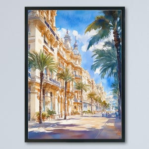 Valencia Watercolor Poster Spain Travel Print Wall Art Home Decor Gift Spanish City Souvenir Arts Science Beach Wall Decor Hanging