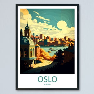 Oslo Travel Print Wall Art Oslo Wall Hanging Home Décor Oslo Gift Art Lovers Norway Art Lover Gift Oslo Travel Art Oslo Wall Decor