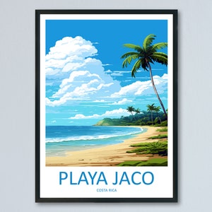 Playa Jaco Travel Print Wall Art Playa Jaco Wall Hanging Home Décor Playa Jaco Gift Art Lovers Costa Rica Wall Art Costa Rica Travel