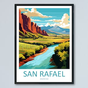 San Rafael Travel Print Wall Art San Rafael Wall Hanging Home Décor San Rafael Gift Art Lovers Argentina Art Lover Gift San Rafael