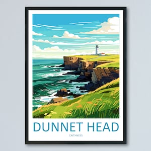 Dunnet Head Print Dunnet Head Home Decor Landscape Art Print Dunnet Head Wall Art for Scotland Enthusiast Gift Wall Hanging