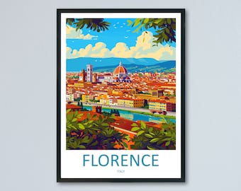 Florence Travel Print Wall Art Florence Italy Wall Hanging Home Decoration Florence Gift Art Lovers Wall Art Print Florence Italy Wall Print