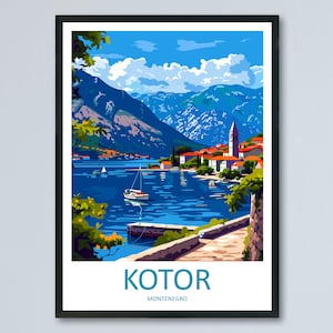 Kotor Print Kotor Home Décor Landschaft Kunst Druck Kotor Wandkunst für Marokko Enthusiast Geschenk Wandbehang Kotor Monogreda Wandbild Kunst