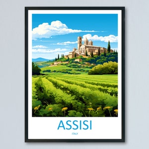 Assisi Travel Print Wall Art Assisi Wall Hanging Home Décor Assisi Gift Art Lovers Italy Art Lover Gift Assisi Print Assisi Travel Gift Art