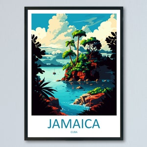 Jamaica Travel Print Wall Art Jamaica Wall Hanging Home Décor Jamaica Gift Art Lovers Wall Art Caribbean Travel Print Poster Gift