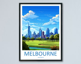 Melbourne Travel Print Wall Art Melbourne Wall Hanging Home Décor Melbourne Gift Art Lovers Wall Art Australia Poster Deco