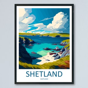 Shetland Travel Print Shetland Home Décor Scotland Art Print Shetland Wall Print For Shetland Gift Wall Hanging Scottish Islands Shetland