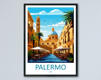 Palermo Travel Print Palermo Sicily Home Décor Palermo Art Print Sicily Town Room Print For Sicily Gift Palermo Poster Wall Art For Italy