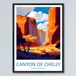 Impresión de viaje sobre el monumento nacional Canyon De Chelly Arte mural para colgar en la pared Canyon De Chelly Decoración para el hogar Regalo Canyon De Chelly Amantes del arte Arizona